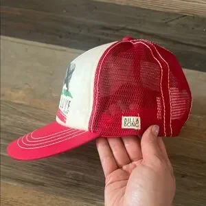 Billabong | Accessories | Billabong Vintage Vibrant Red Mesh 